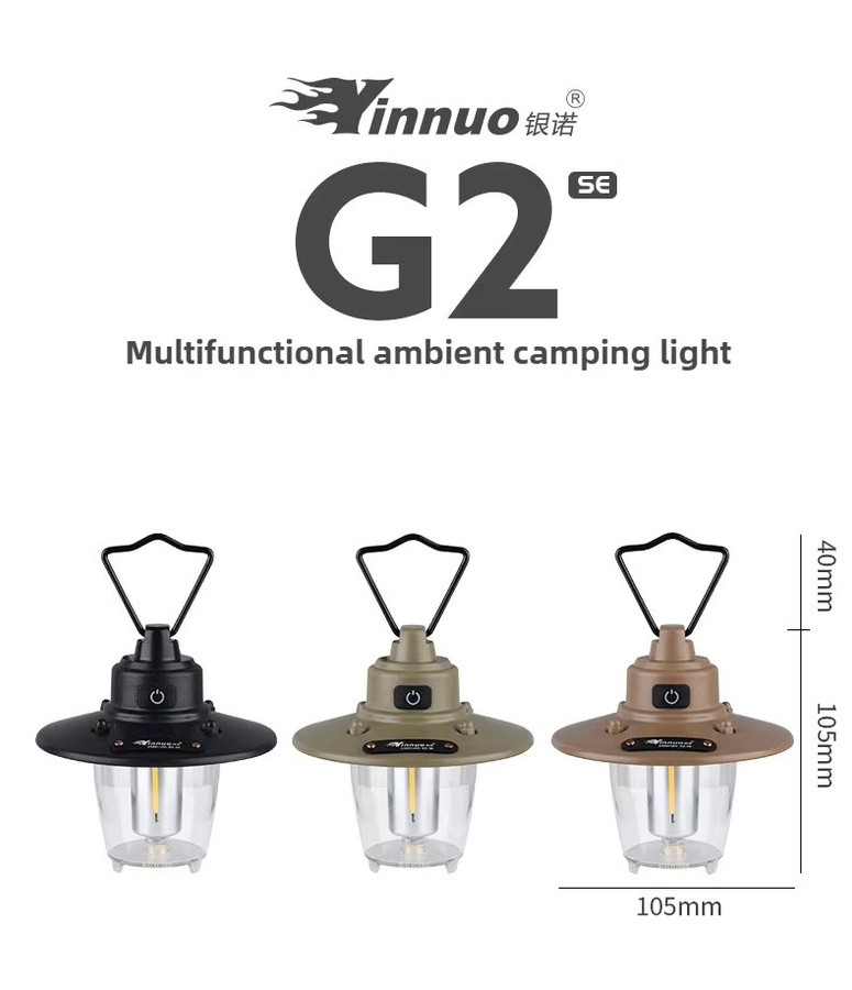 MOUNTAINHIKER Retro LED Camping-Hängelampe mit USB-Aufladung in Schwarz - Bild 5