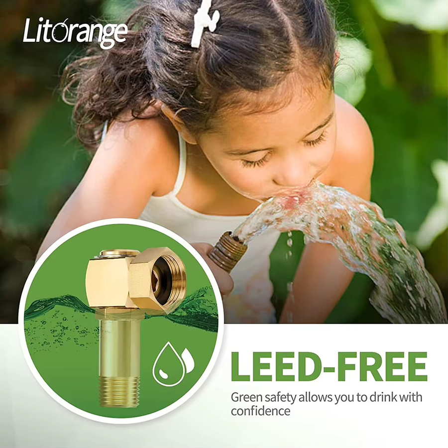 APWIKOGER Gartenschlauch Adapter aus Messing 1 Zoll auf 1/4 Zoll Gelenkkupplung Ersatzteil in Gold - Bild 3