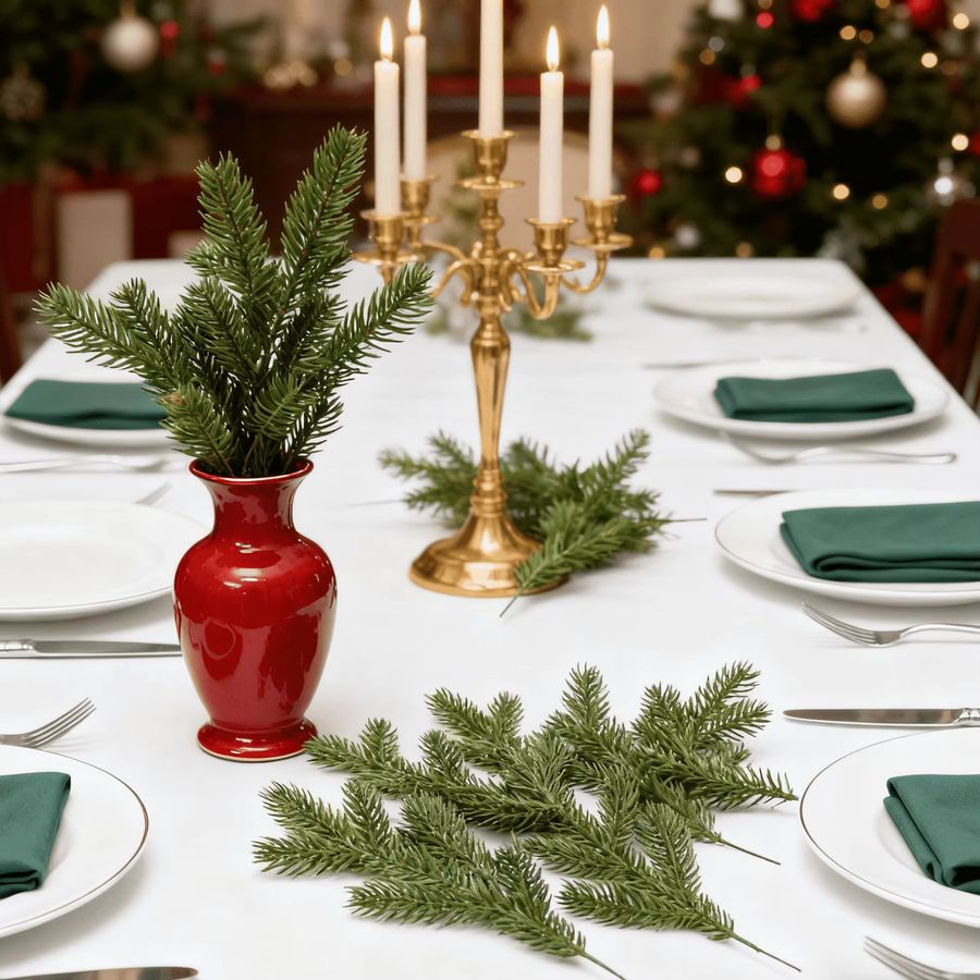Künstliche Blumenkränze in Grün für Weihnachtsbaum und Vasen-Dekorationen zur DIY-Gestaltung - Bild 4