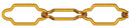 Dörner + Helmer Zierkette aus Messing und Stahl in Gold, Länge: 5 m - Bild 1