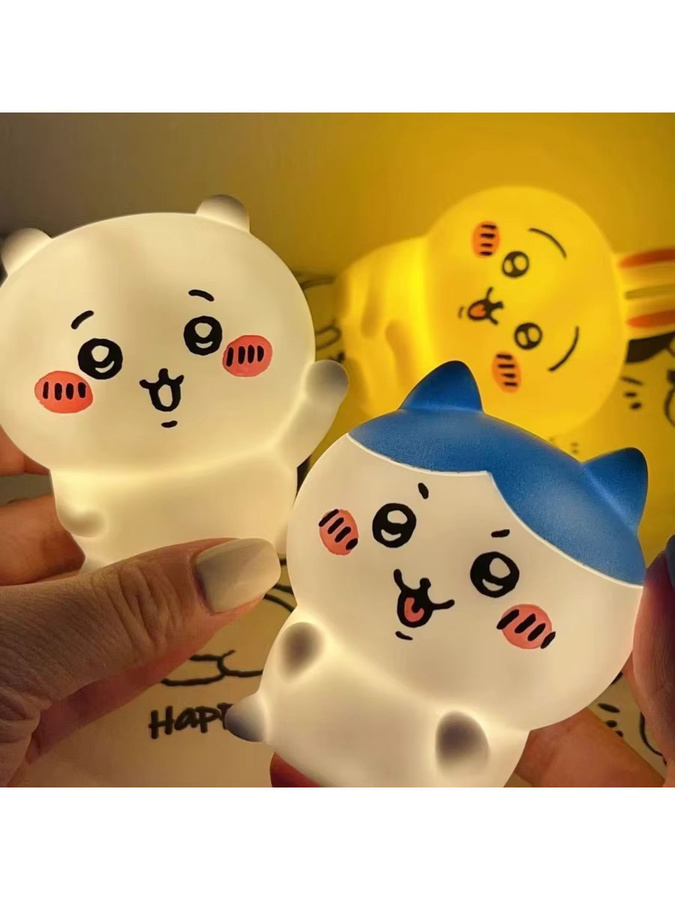Bandai jiyiLED Nachtlicht Usagi Hachiware Silikonlampe mit sanftem Licht für Kinder und Fans - Bild 3