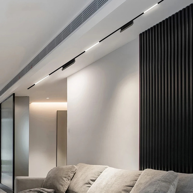 SUNMEIYI Magnetische LED-Schienenbeleuchtung mit Fernbedienung, Schwarz, 48V - Bild 1