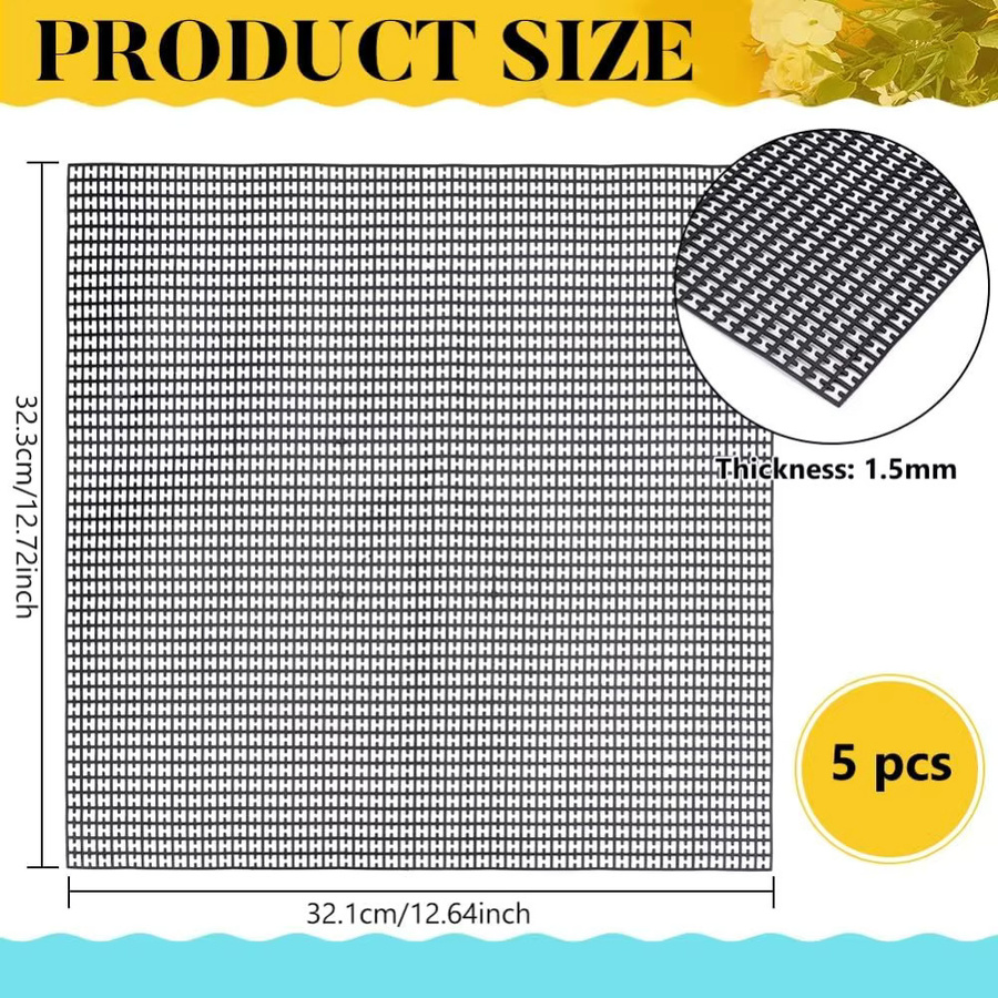 5er Set Snappix Sicherungsperlen-Leinwand für Pegboards, quadratisch, schwarz, B/B: 30,5 x 30,5 cm - Bild 2