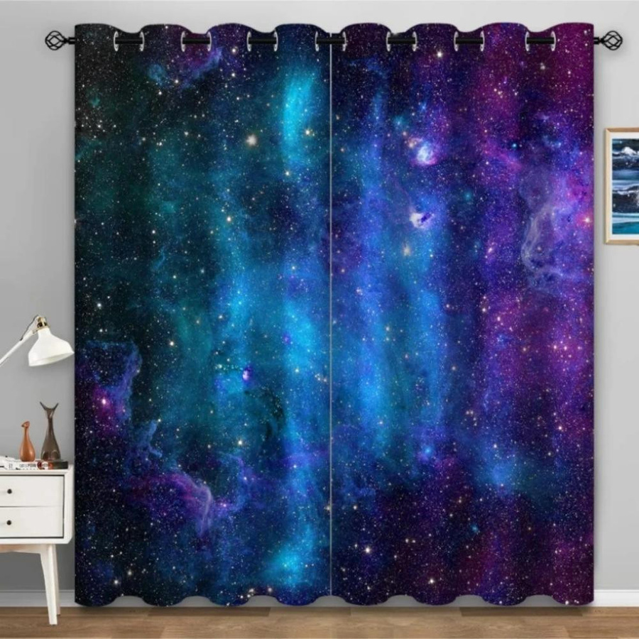 Verdunkelungsvorhang Panda-Galaxie von Yiran Furniture, Mehrfarbig, Breite: 135 cm, Höhe: 120 cm - Bild 2
