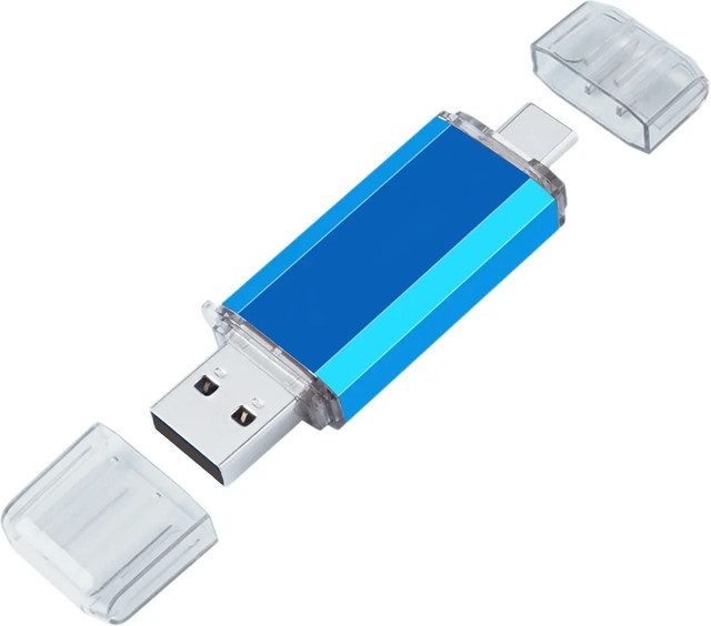 JASTER 2-in-1 OTG USB-C USB-Stick in Schwarz mit 64GB oder 128GB Kapazität - Bild 1