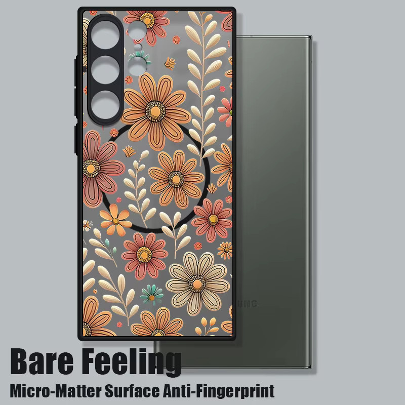 Magnetische Handyhülle von YISHANGOU mit rotem Rosenblumen-Design für Samsung Galaxy S25 Edge S24 S23 S22 Ultra S24 Plus S21 S20 FE aus TPU und PC - Bild 3