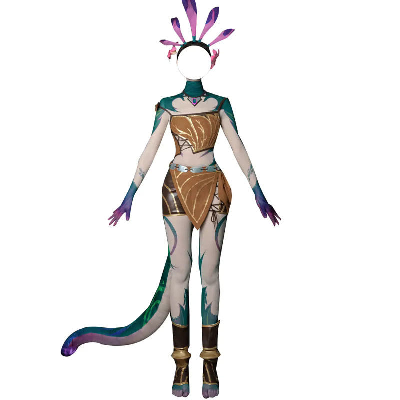 ROLECOS League of Legends Neeko Cosplay-Kostüm, Komplettset mit Schwänzen - Bild 3