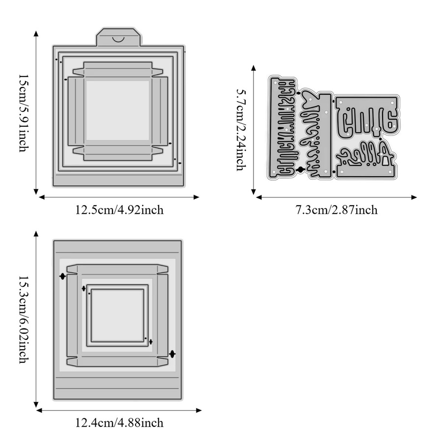 Metall-Stanzformen für DIY Scrapbooking und Kartenherstellung mit Fenster-Motiv für Fotoalben - Bild 3