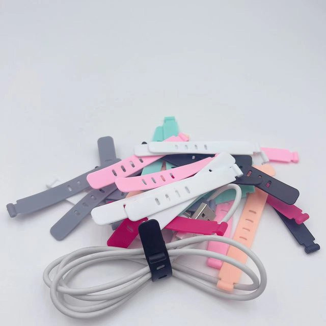 Chic Rain Kabelorganisator aus Silikon, 20 Stück tragbare wiederverwendbare Kabelbinder in Multicolour für Schreibtisch, USB-Ladekabel und Kopfhörer - Bild 1