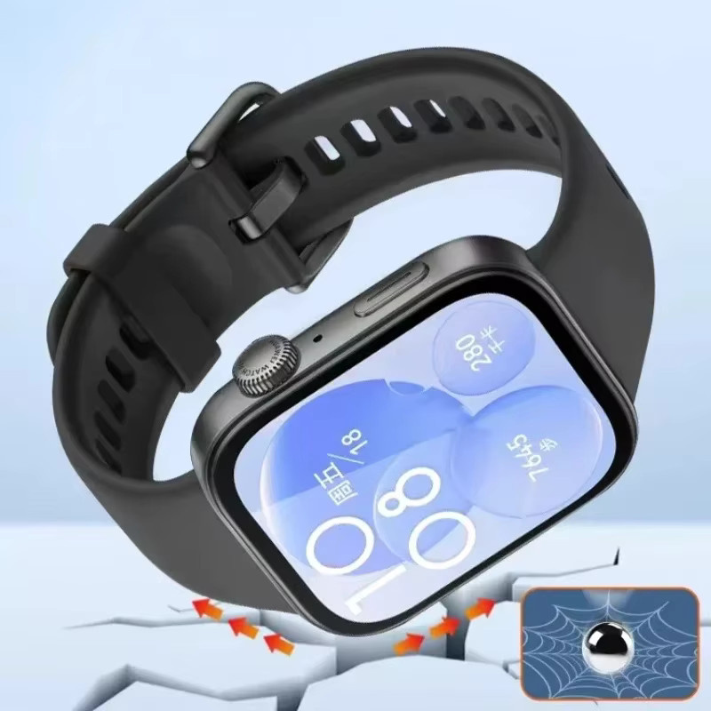 Huawei Schutzhülle und Glas für Huawei Uhr Fit 3 Fit 4, Pink, Silikon - Bild 5