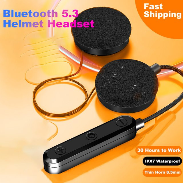 NYF Bluetooth 5.3 Motorradhelm-Headset Kabelloses Freisprech-Stereo-Headset in Schwarz - Bild 1