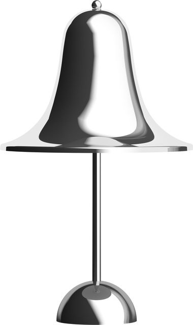 Verpan Pantop Portable Akku Tischleuchte in Silber mit LED und warmweißem Licht - Bild 1