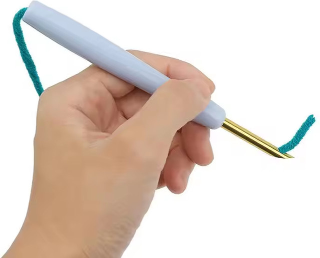 Sticknadel Set für Punch Needle Stickerei mit Kunststoffstiften in Blau, Durchmesser: 3,5 mm und 5 mm - Bild 1