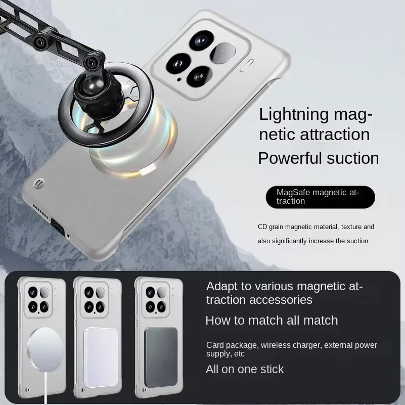 Xiaomi Magnethülle für POCO X7 F6 F7 Pro und Xiaomi 15 14 13 Ultra, ultradünne rahmenlose Metall-Schutzhülle mit MagSafe-Kompatibilität, stoßfest und matt, Farbe: Blau - Bild 2