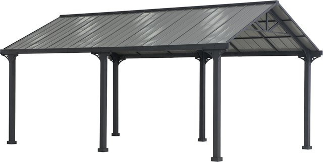 Sunjoy Stahl Carport EIGER in Grau mit Giebeldach B/T: 610 x 367 cm - Bild 1