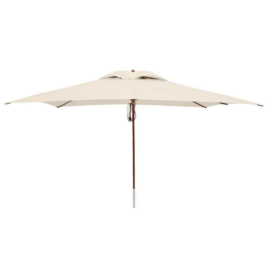 anndora Sonnenschirm Natural eckig mit Winddach und UV-Schutz UPF 50+, Farbe: Beige, B/T: 400 x 300 cm - Bild 1