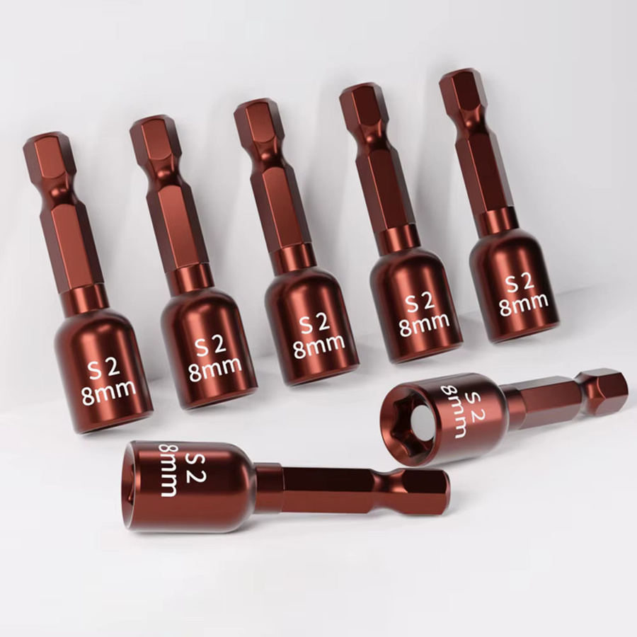WOZOBUY 30er Set Magnetische Sechskant-Steckschlüssel aus S2-Vanadiumstahl für Schlagschrauber - Bild 4