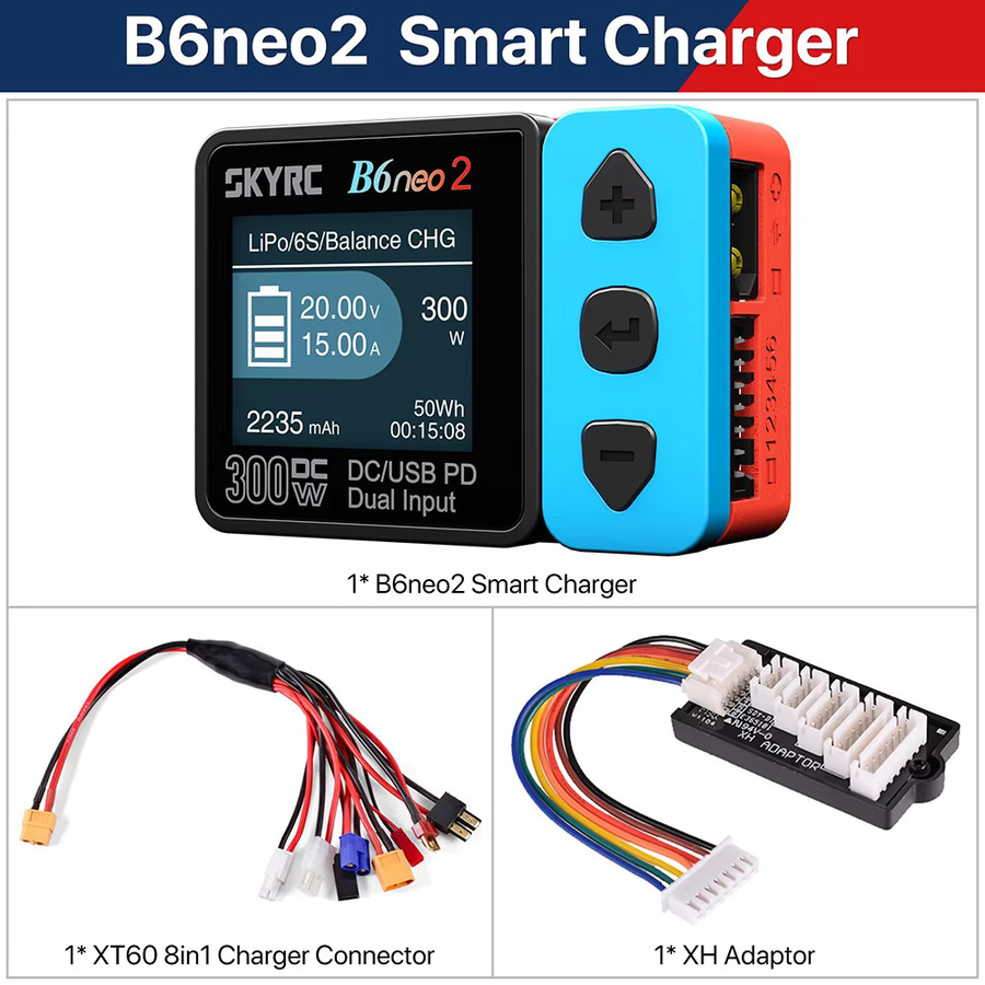 SkyRC B6neo Smart-Ladegerät Multifunktional 300W PD 80W Blau - Bild 2
