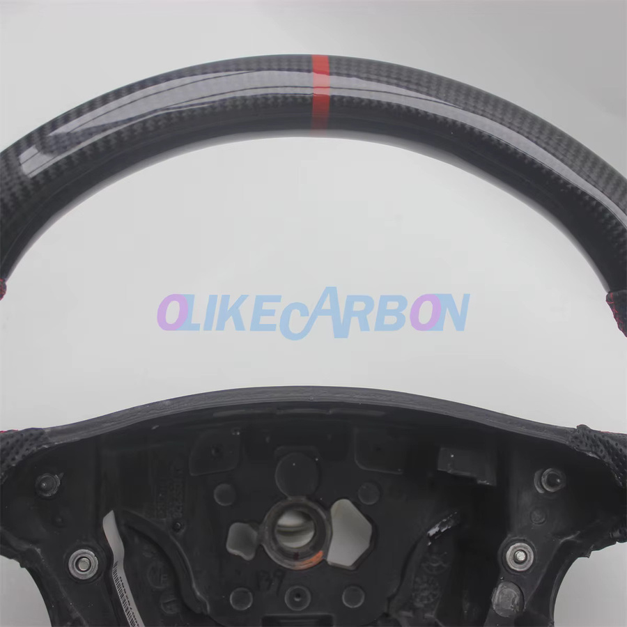 Echtes Carbon-Lenkrad in Schwarz für Mercedes-Benz E-Klasse W211, CLK-Klasse C209, CLS-Klasse C219, G-Klasse W463 und SL-Klasse R230 - Bild 4
