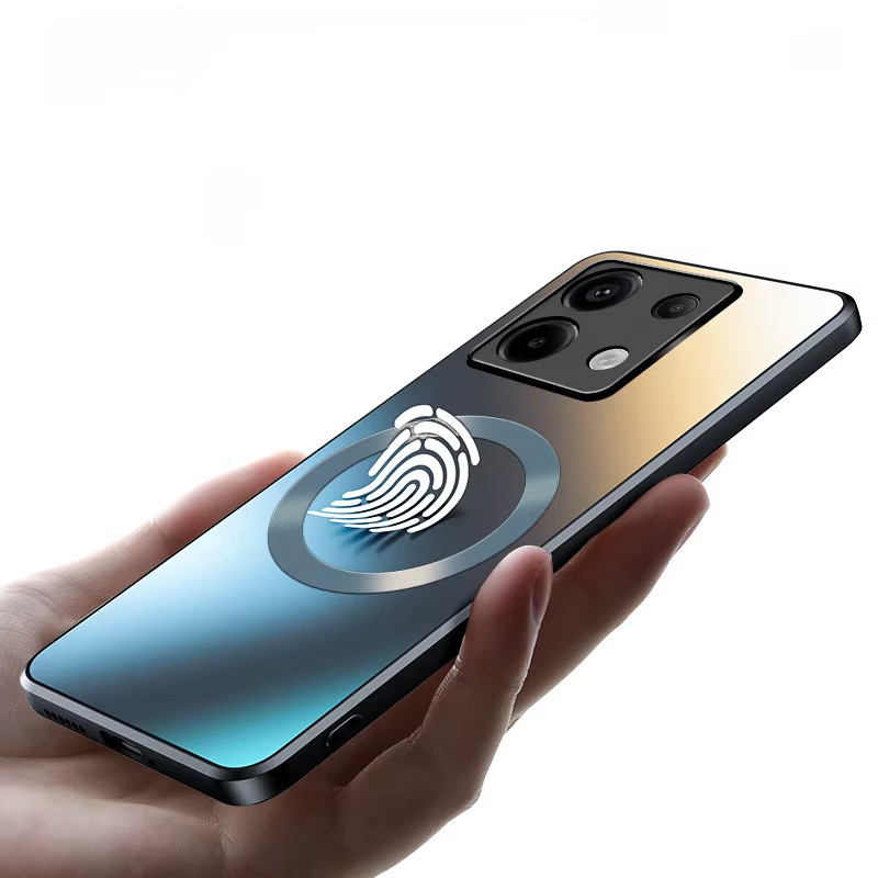 Magnetische Silikon Hülle für Xiaomi Redmi Note 13 Pro Plus und Redmi Note 13 Pro in Purple mit mattierter Softshell und kabelloser Lade-Adsorptions-Rückseite - Bild 4