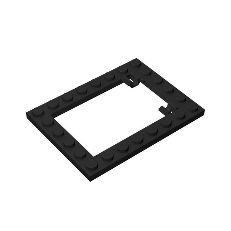 Yiran toy Kleiner Bauplattenrahmen 6x8 Falltürrahmen Bündig 4x5 Flaches Scharnier Baustein Teil 10-teiliges Set schwarz - Bild 2