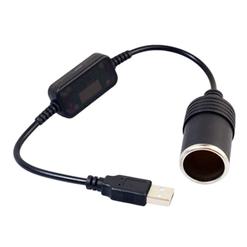 USB auf 12V Zigarettenanzünder Adapter Konverter für Auto Elektronik Zubehör in Schwarz - Bild 3
