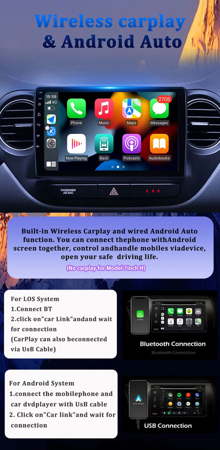 CUCU-NAVI Android 16 Autoradio mit CarPlay, WiFi und 4G für Seat Ibiza 2012 bis 2015, Multimedia Videoplayer mit GPS Navigation, Schwarz - Bild 4