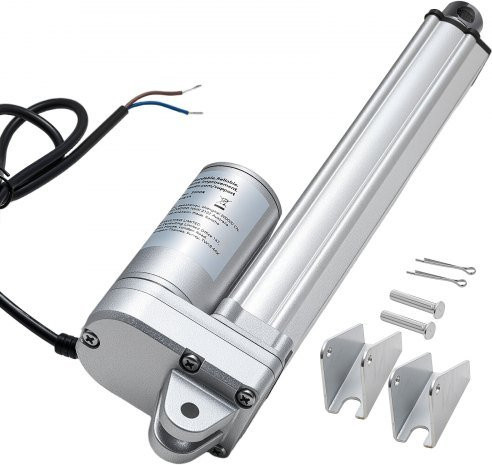 VEVOR 12V Linearantrieb IP65 wasserdicht, 3000N Linear Actuator mit 203,2 mm Hub, Farbe: Silber, Material: Aluminiumlegierung - Bild 1