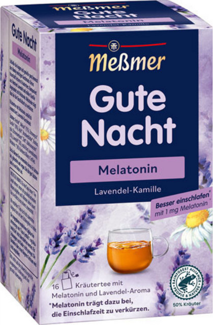 Meßmer Gute Nacht Lavendel Kamille, Kräutertee, Teebeutel, 32g - Bild 1