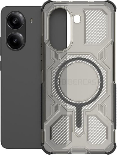 Robuste Armor Magnetische Hülle für Xiaomi POCO X6 Pro in Transparent mit Anti-Drop Schutz und magnetischem Laden - Bild 1