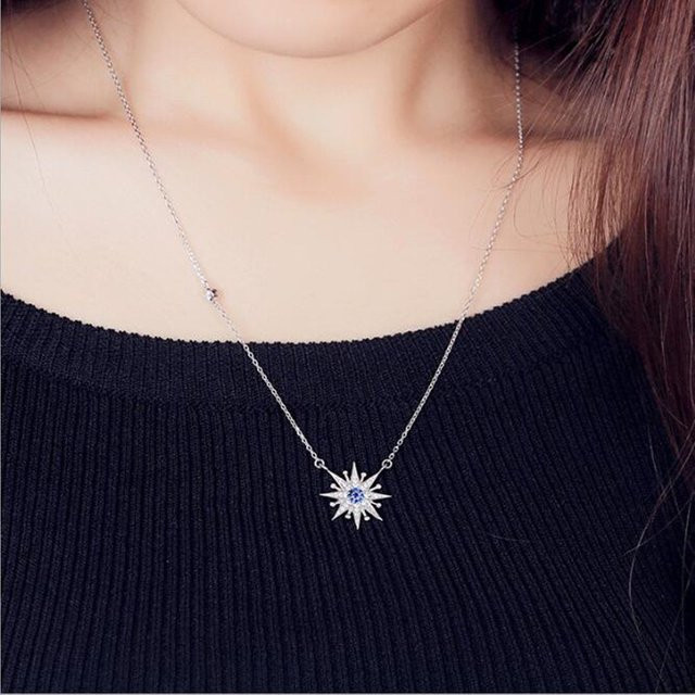 GaGa-Duck Halskette, Sonnenblumen, Zirkonia, 925 Silber, Damen - Bild 1