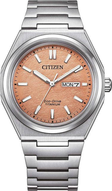 Citizen Armbanduhr, Solar, Titanium, 40 mm, Herren, Braun, 10 ATM - Bild 1