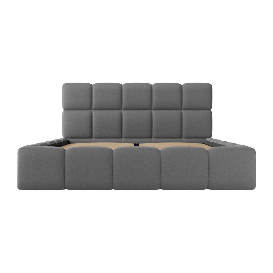 Pascal Morabito Bett Damado mit Bettkasten in Grau, B/T/H: 140 x 190 cm - Bild 2
