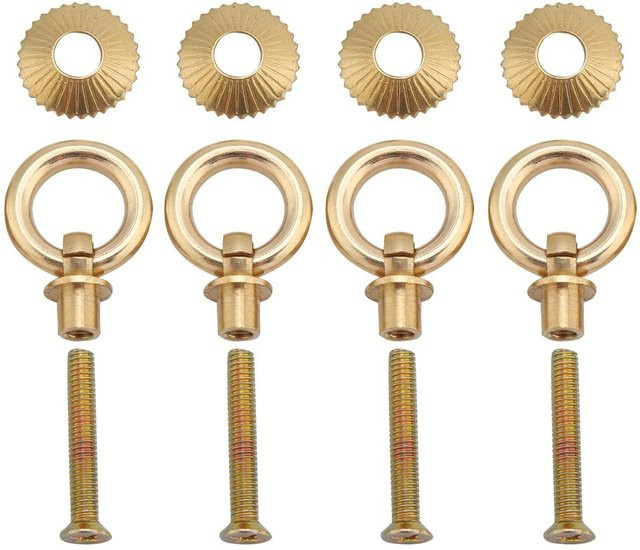 TOMTOP JMS Vintage Zugringe für Kosmetikkoffer und Schmuckschatullen, 4er Pack, Bronze/Gold, Messing - Bild 1