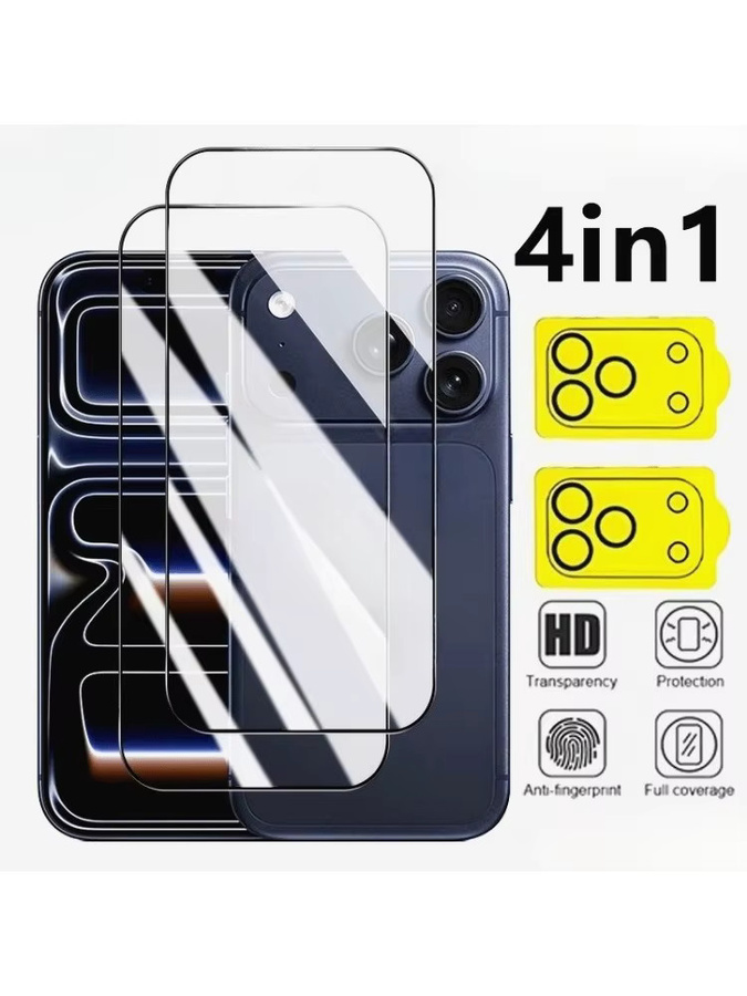 2er-Set ultraklare Vollbildschutzfolie und HD-Kameraobjektivglas für Apple iPhone 17 16 15 14 13 12 11 Pro Max Plus in Transparent - Bild 6