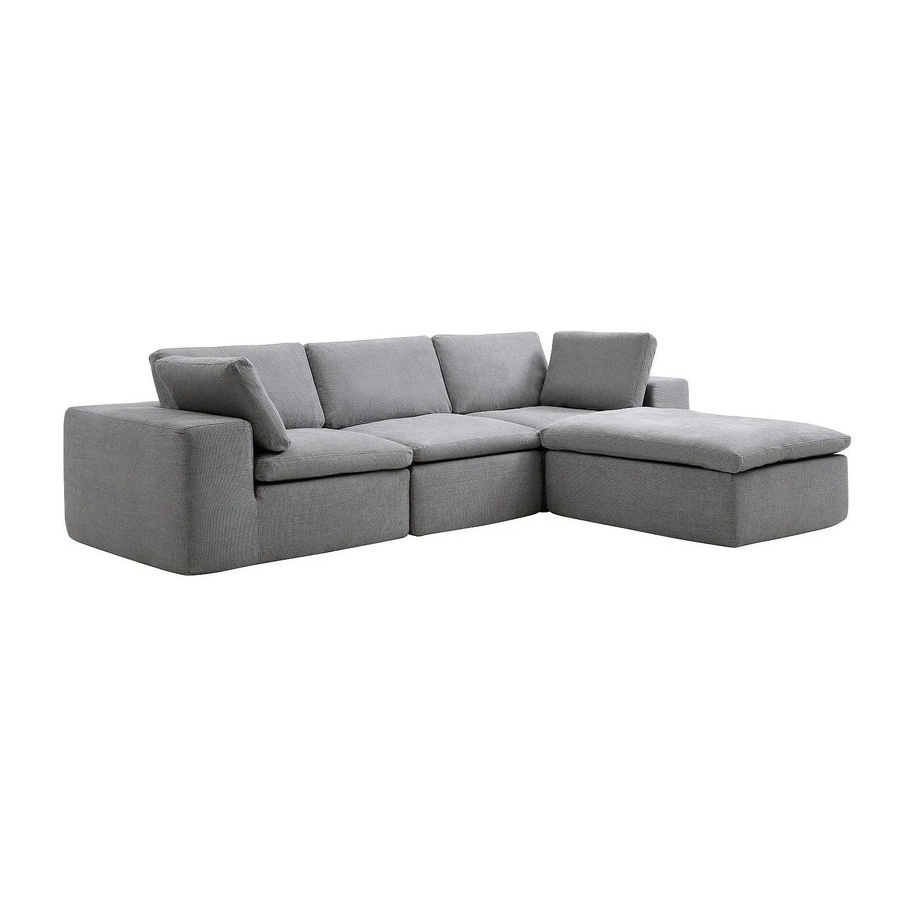 Modulierbares Cortoline Ecksofa von Vente-unique in Grau mit Stoffbezug, Breite: 304 cm - Bild 2