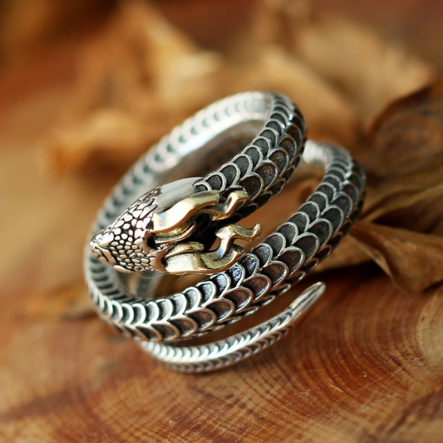 Buyee Ring, 925 Silber, Hornform, Unisex - Bild 1