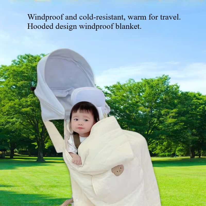 BabyfondKids Winddichte Babydecke für Herbst und Winter in Weiß - Bild 3