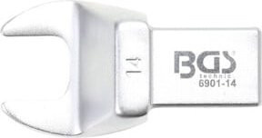 BGS Einsteck-Maulschlüssel aus Chrom-Vanadium in Silber, Größe 14 mm, Aufnahme 14 x 18 mm - Bild 1