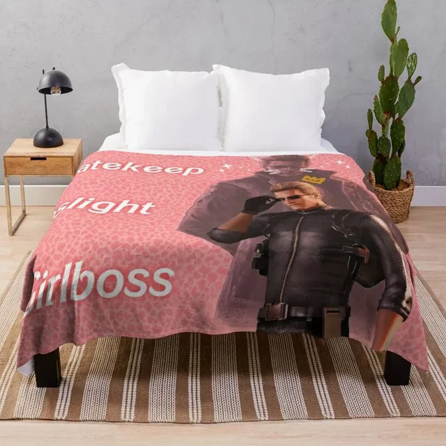 Wesker Überwurfdecke Girlboss Gatekeep Design für Babys und Sofas - Bild 1
