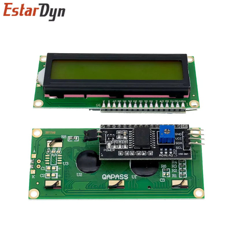 LCD1602 LCD-Modul mit I2C-Schnittstelle und 16x2 Zeichen Anzeige in Blau oder Gelbgrün für 5V - Bild 3