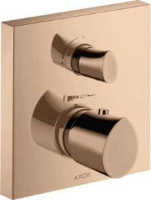 Hansgrohe Axor Starck Organic UP-THM Fertigset mit Thermostat und Abstell- sowie Umstellventil in poliertem Gold - Bild 1