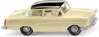 Wiking Modellauto Opel Rekord P1 PKW im Maßstab H0, Farbe grünbeige/silber/perlweiß/schwarz