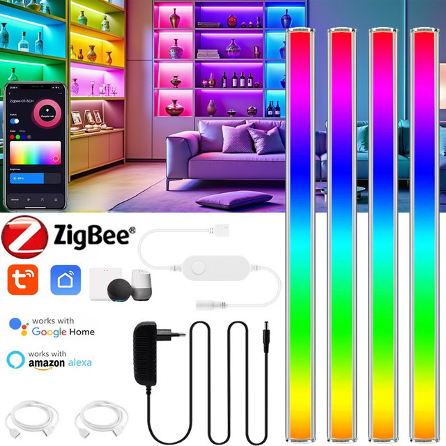 YSRSAI Zigbee 3.0 Smart LED RGB Controller für Unterbauleuchten, dimmbar, Multicolor, kompatibel mit Alexa, ideal für Küche, Schlafzimmer und Kleiderschrank - Bild 1