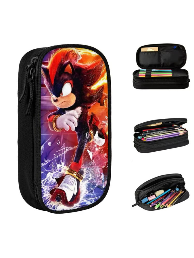 Cartoon Hedgehogs Shadow Federmäppchen als praktischer Stiftebeutel für Schüler und zur Aufbewahrung von Schreibwaren oder Kosmetik - Bild 5
