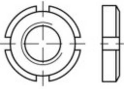 TOOLCRAFT Nutmuttern M85 17mm DIN 981 aus Stahl, 5 Stück - Bild 1