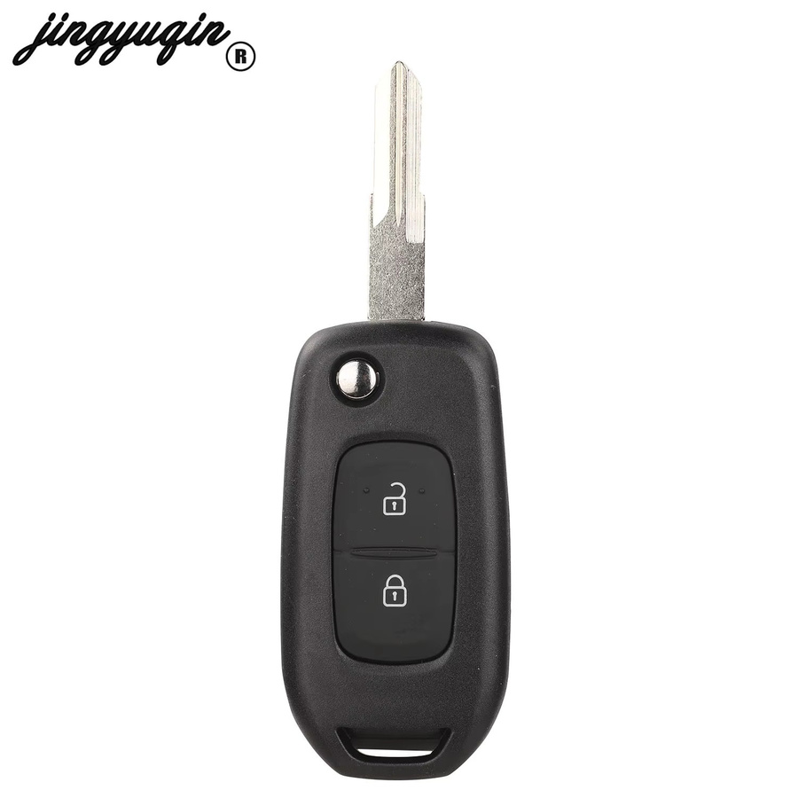 Jingyuqin Auto Fernbedienung Schlüssel mit 2/3 Tasten, 433 MHz 4A Chip, Schwarz, passend für Renault Dacia Logan 2 Kadjar Captur Megane 3 Symbol Sandero 2 Duster - Bild 2