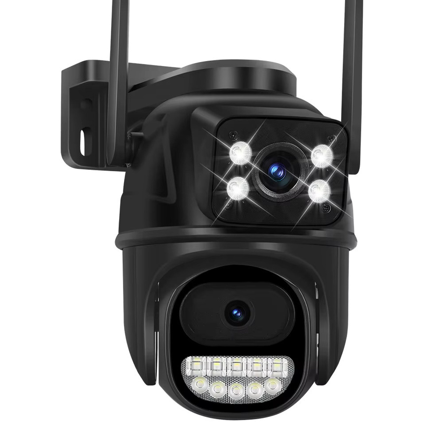 DDBROUGEN 8MP 4K Outdoor Überwachungskamera mit Dual-Objektiv, Wifi und AI Auto Tracking, Wasserdicht, Schwarz - Bild 7