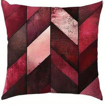 Heimdeko Kissenbezug mit Home Sweet Home Schriftzug und geometrischem Floralmuster, Peach Skin Material, B/B/H: 18 x 18 x 18 cm - Bild 1