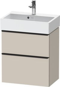 Duravit Waschtischunterschrank D-Neo Compact in Weiß und Taupe, B/T/H: 58,4 x 37,2 x 62,5 cm - Bild 1